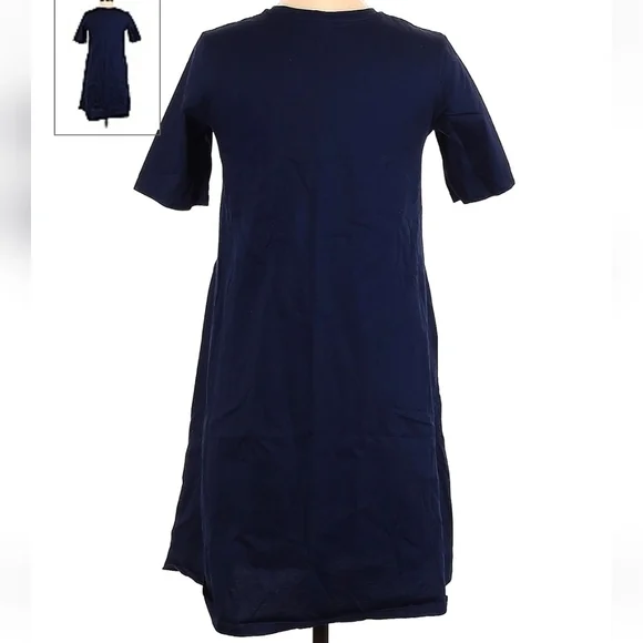 Uniqlo A-line cotton navy blue athletic dress - Picture 2 of 5